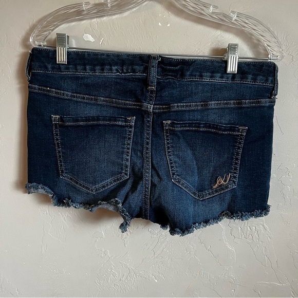 Express Embroidered Aztec Bootie Denim Shorts - Picture 4 of 6